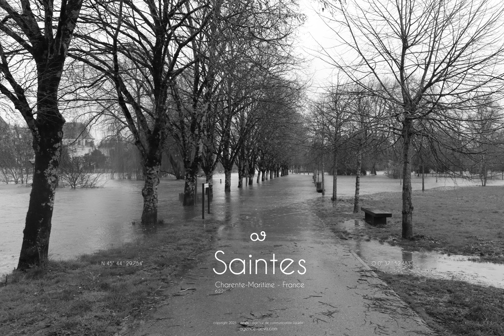 Saintes - Charente inondation 2021 Terrain blanc