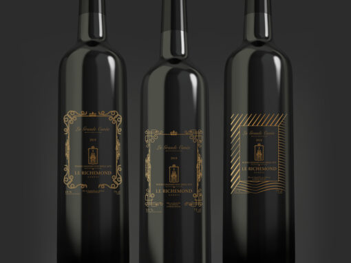 Etiquettes de bouteille de Vins Le Richemond
