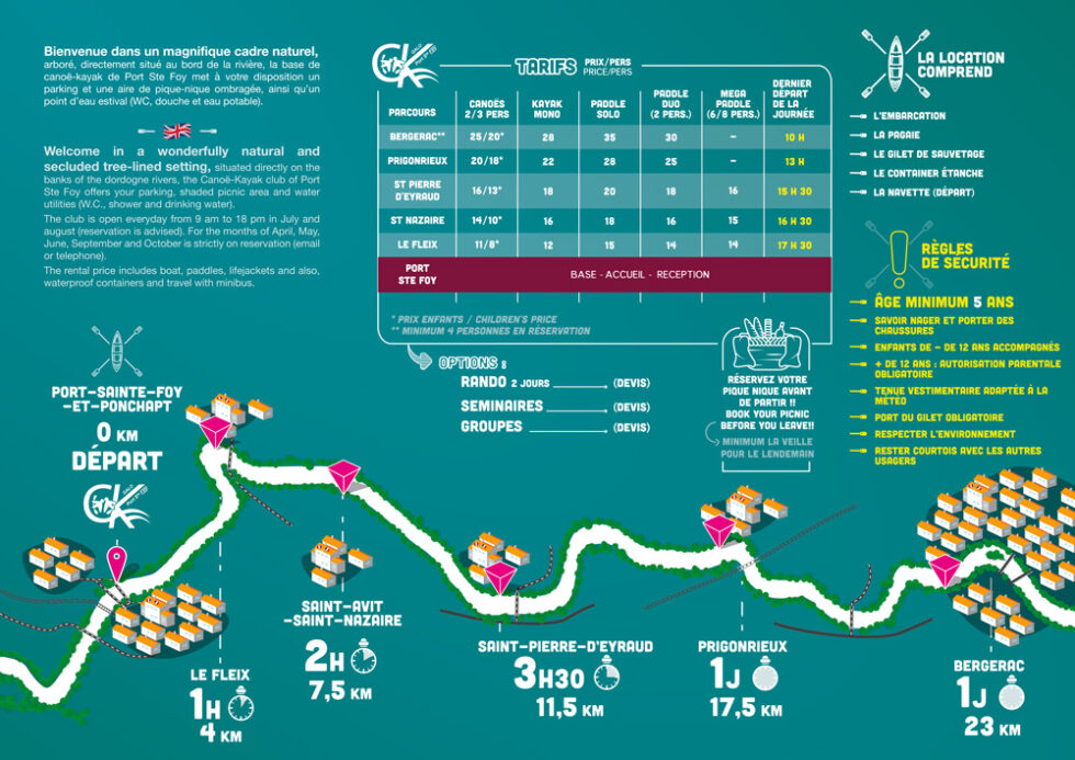 Dépliant Canoë Kayak PortsteFoy acvis agence de com'